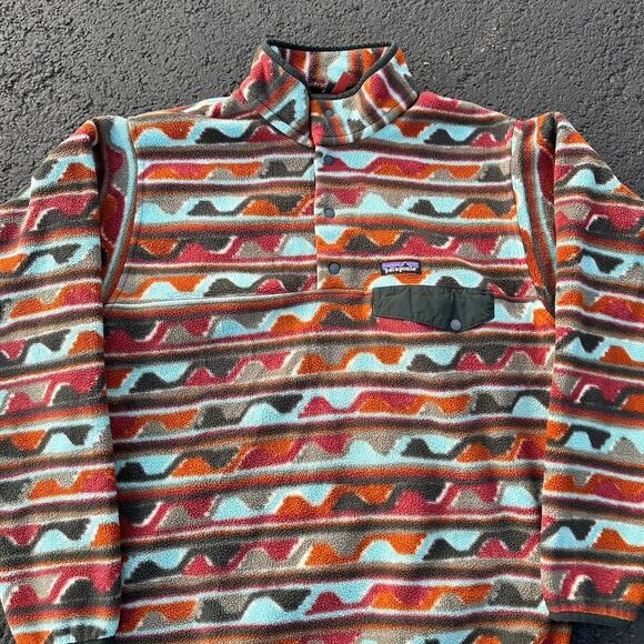 Vintage Y2K Patagonia Synchilla Fleece Snap-T Pullover Sweatshirt - Picture 2 of 8